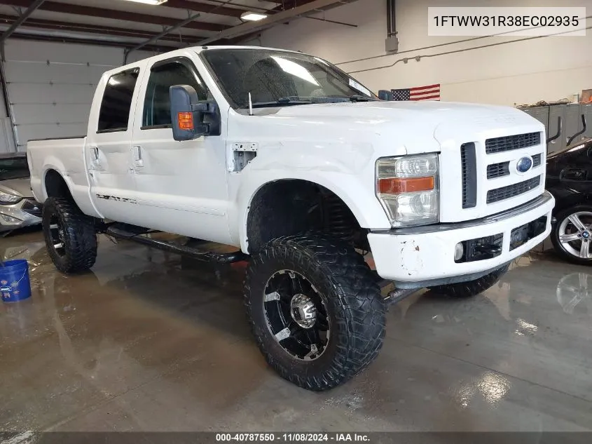 2008 Ford F-350 Fx4/Harley-Davidson/King Ranch/Lariat/Xl/Xlt VIN: 1FTWW31R38EC02935 Lot: 40787550