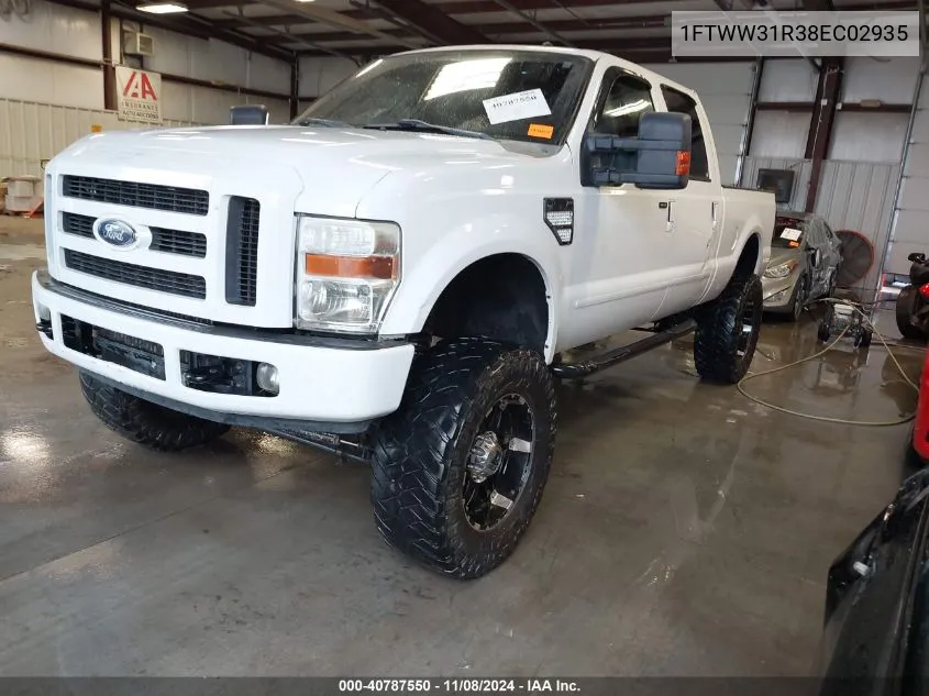 2008 Ford F-350 Fx4/Harley-Davidson/King Ranch/Lariat/Xl/Xlt VIN: 1FTWW31R38EC02935 Lot: 40787550