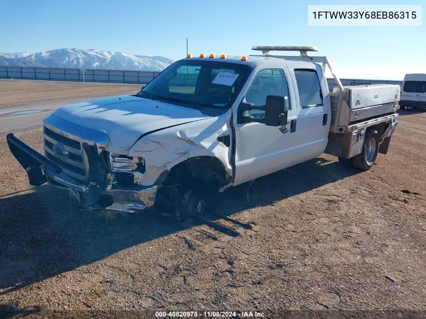 2008 Ford F-350 Fx4/King Ranch/Lariat/Xl/Xlt VIN: 1FTWW33Y68EB86315 Lot: 40820975