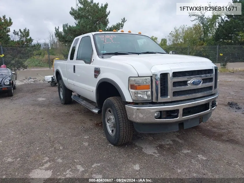 2009 Ford F350 Super Duty VIN: 1FTWX31R29EB11671 Lot: 40430607