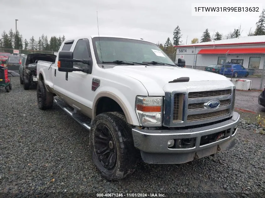 2009 Ford F-350 Fx4/Harley-Davidson/King Ranch/Lariat/Xl/Xlt VIN: 1FTWW31R99EB13632 Lot: 40671246