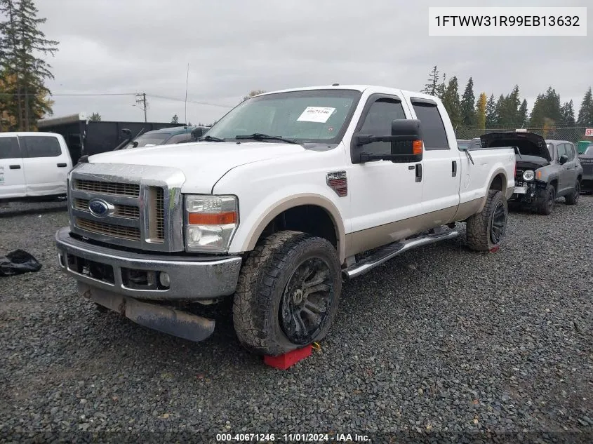 2009 Ford F-350 Fx4/Harley-Davidson/King Ranch/Lariat/Xl/Xlt VIN: 1FTWW31R99EB13632 Lot: 40671246