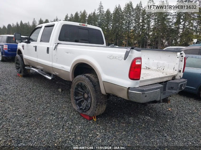 2009 Ford F-350 Fx4/Harley-Davidson/King Ranch/Lariat/Xl/Xlt VIN: 1FTWW31R99EB13632 Lot: 40671246