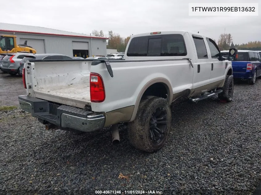 2009 Ford F-350 Fx4/Harley-Davidson/King Ranch/Lariat/Xl/Xlt VIN: 1FTWW31R99EB13632 Lot: 40671246