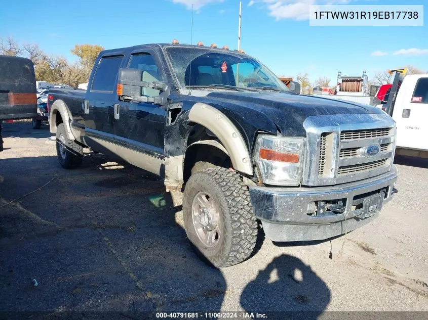 2009 Ford F-350 Fx4/Harley-Davidson/King Ranch/Lariat/Xl/Xlt VIN: 1FTWW31R19EB17738 Lot: 40791681