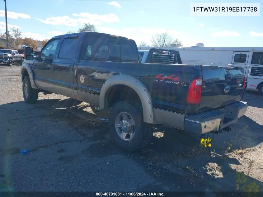 2009 Ford F-350 Fx4/Harley-Davidson/King Ranch/Lariat/Xl/Xlt VIN: 1FTWW31R19EB17738 Lot: 40791681