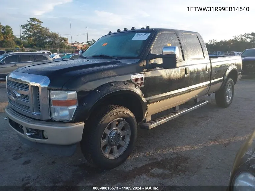 2009 Ford F-350 Fx4/Harley-Davidson/King Ranch/Lariat/Xl/Xlt VIN: 1FTWW31R99EB14540 Lot: 40816573