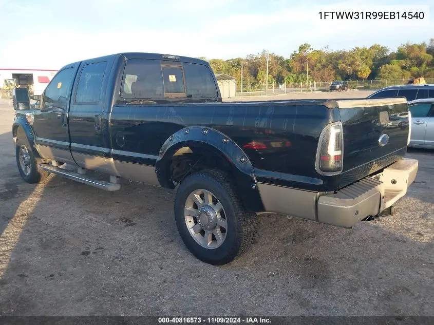 2009 Ford F-350 Fx4/Harley-Davidson/King Ranch/Lariat/Xl/Xlt VIN: 1FTWW31R99EB14540 Lot: 40816573