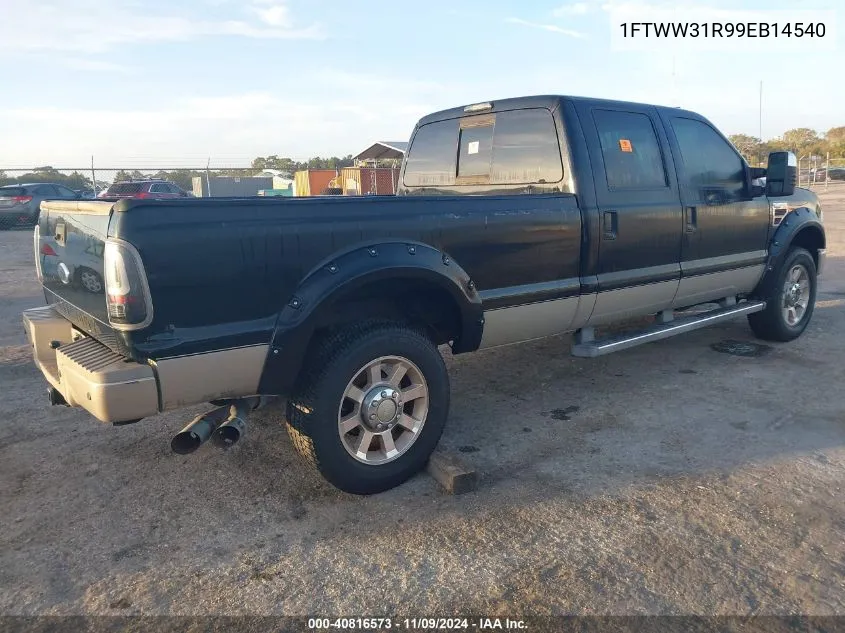 2009 Ford F-350 Fx4/Harley-Davidson/King Ranch/Lariat/Xl/Xlt VIN: 1FTWW31R99EB14540 Lot: 40816573