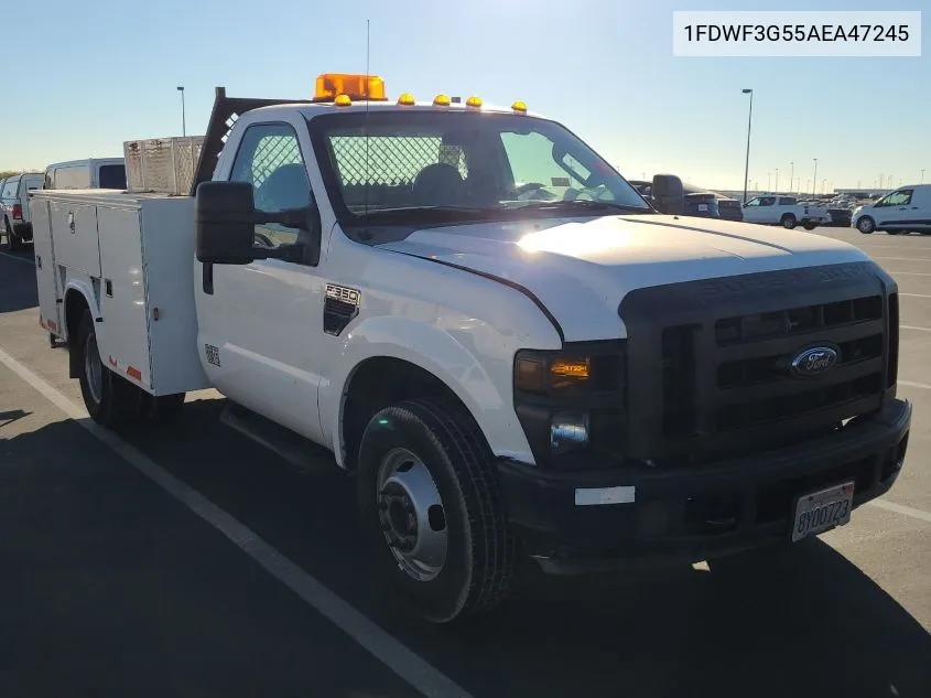 2010 Ford F350 Super Duty VIN: 1FDWF3G55AEA47245 Lot: 40241930