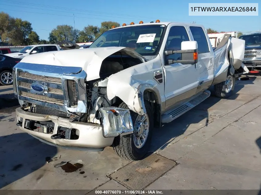 2010 Ford F-350 King Ranch/Lariat/Xl/Xlt VIN: 1FTWW3ARXAEA26844 Lot: 40776070