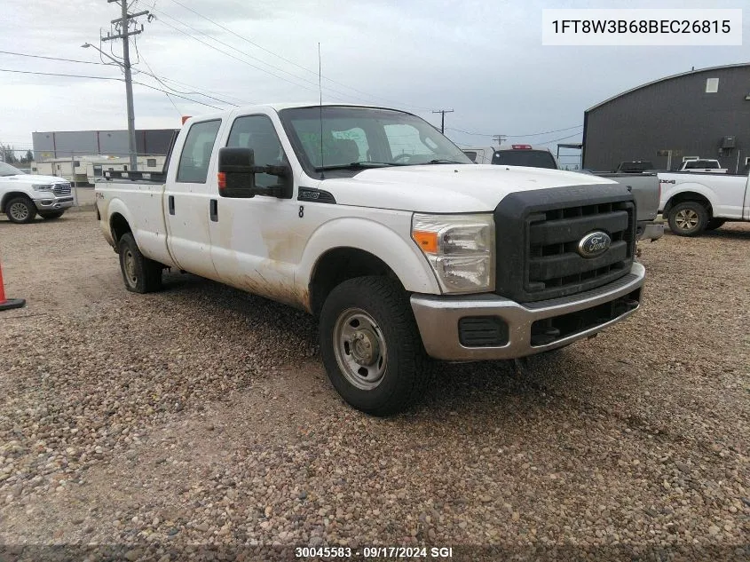 2011 Ford F350 Super Duty VIN: 1FT8W3B68BEC26815 Lot: 30045583