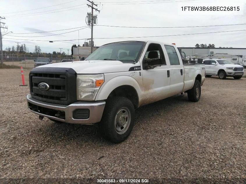 2011 Ford F350 Super Duty VIN: 1FT8W3B68BEC26815 Lot: 30045583