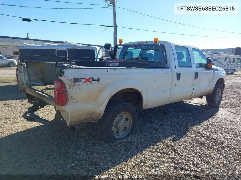 2011 Ford F350 Super Duty VIN: 1FT8W3B68BEC26815 Lot: 30045583