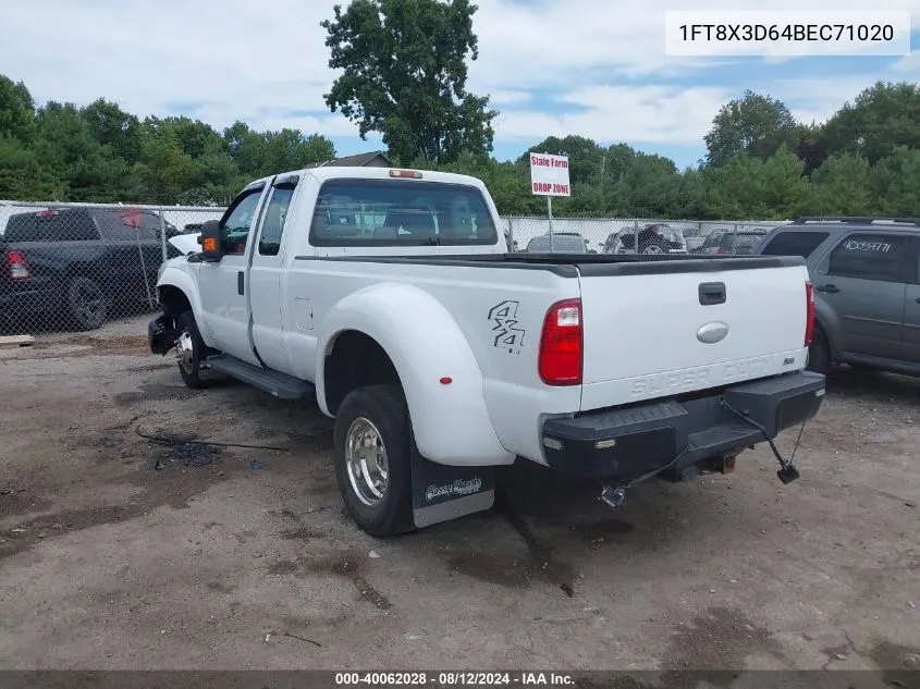 2011 Ford F-350 Xl VIN: 1FT8X3D64BEC71020 Lot: 40062028