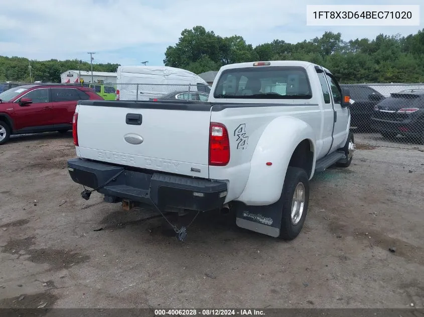 2011 Ford F-350 Xl VIN: 1FT8X3D64BEC71020 Lot: 40062028