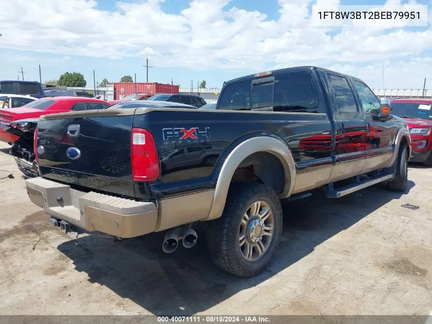 2011 Ford F-350 Lariat VIN: 1FT8W3BT2BEB79951 Lot: 40071111