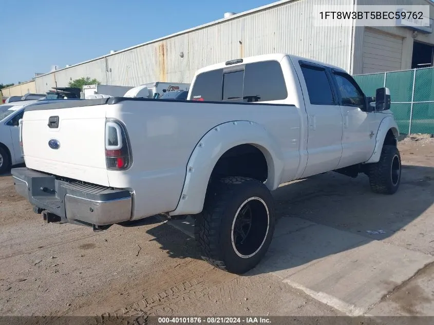 2011 Ford F-350 Lariat VIN: 1FT8W3BT5BEC59762 Lot: 40101876