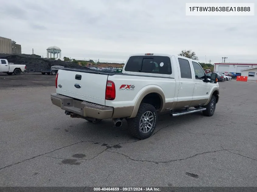 1FT8W3B63BEA18888 2011 Ford F-350 Lariat