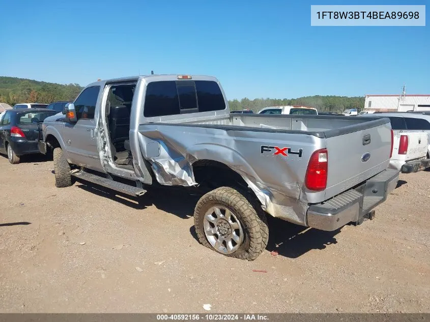 2011 Ford F-350 Lariat VIN: 1FT8W3BT4BEA89698 Lot: 40592156