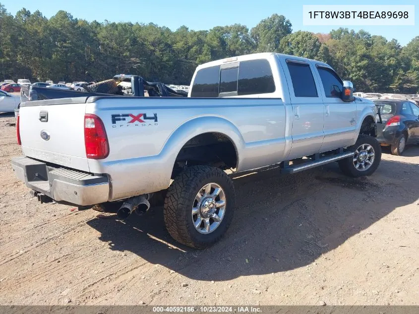 2011 Ford F-350 Lariat VIN: 1FT8W3BT4BEA89698 Lot: 40592156