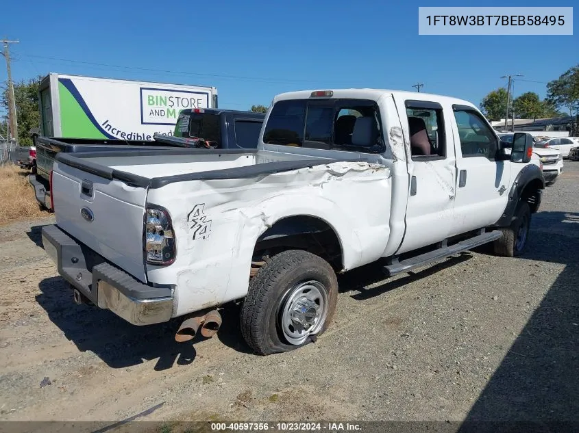 2011 Ford F-350 Xlt VIN: 1FT8W3BT7BEB58495 Lot: 40597356