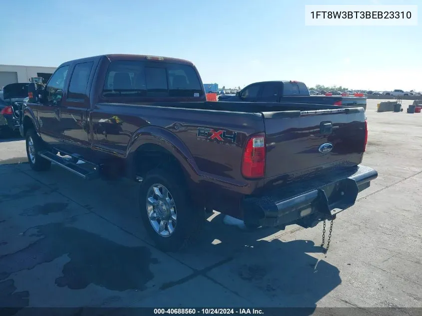 2011 Ford F-350 Lariat VIN: 1FT8W3BT3BEB23310 Lot: 40688560