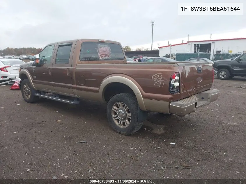 1FT8W3BT6BEA61644 2011 Ford F-350 Lariat