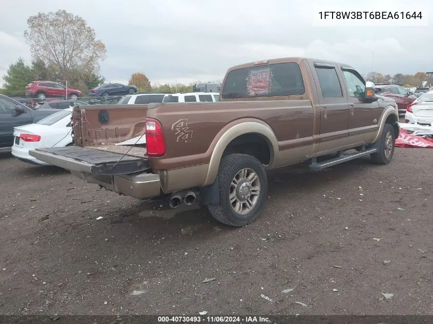 1FT8W3BT6BEA61644 2011 Ford F-350 Lariat