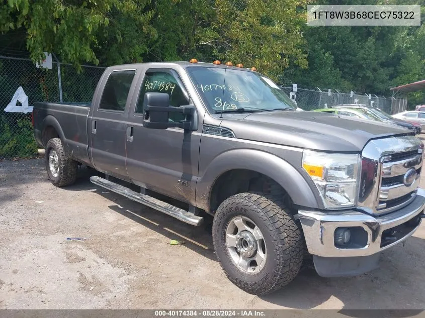 2012 Ford F-350 Xlt VIN: 1FT8W3B68CEC75322 Lot: 40174384