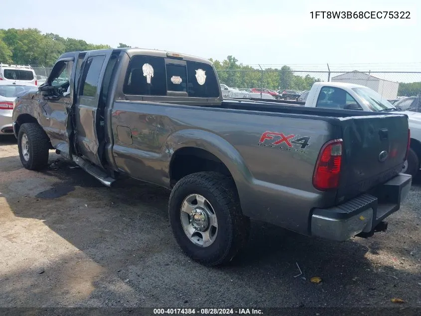 2012 Ford F-350 Xlt VIN: 1FT8W3B68CEC75322 Lot: 40174384