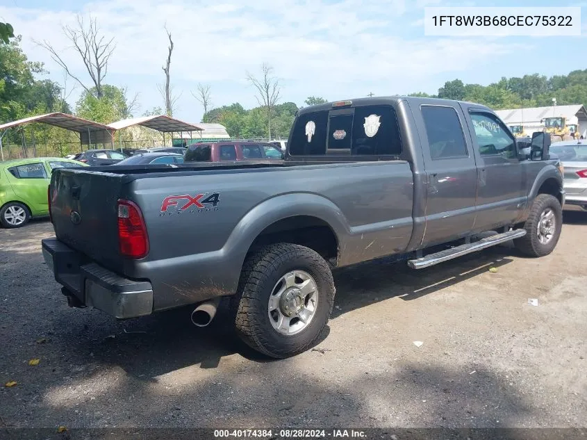 2012 Ford F-350 Xlt VIN: 1FT8W3B68CEC75322 Lot: 40174384