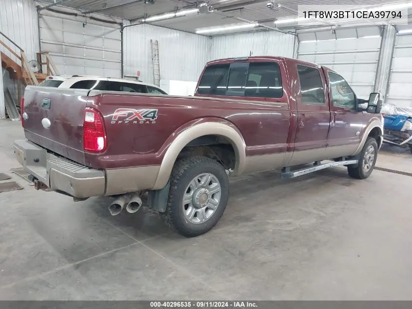 2012 Ford F-350 Super Duty VIN: 1FT8W3BT1CEA39794 Lot: 40296535