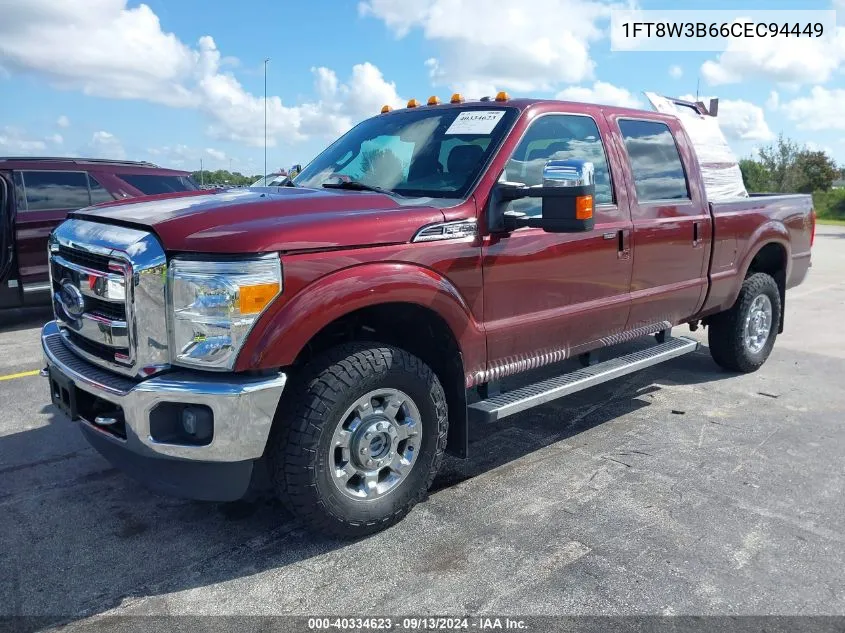 1FT8W3B66CEC94449 2012 Ford F-350 Lariat