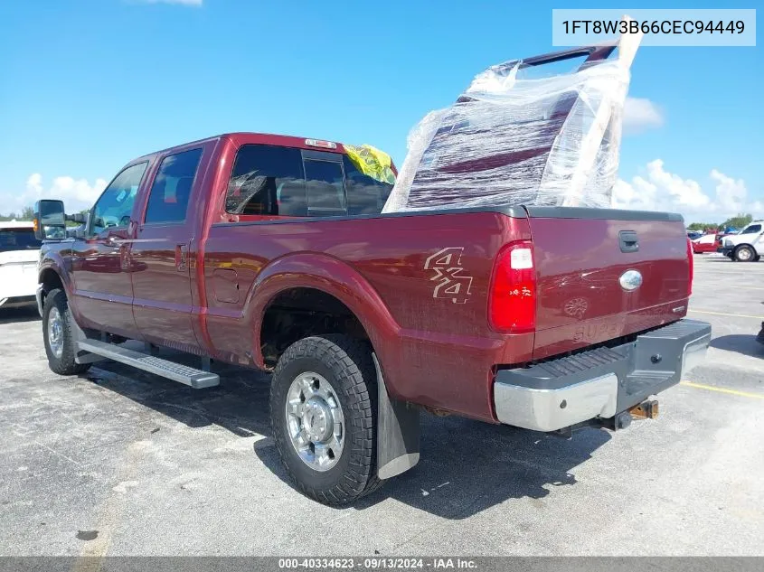 2012 Ford F-350 Lariat VIN: 1FT8W3B66CEC94449 Lot: 40334623