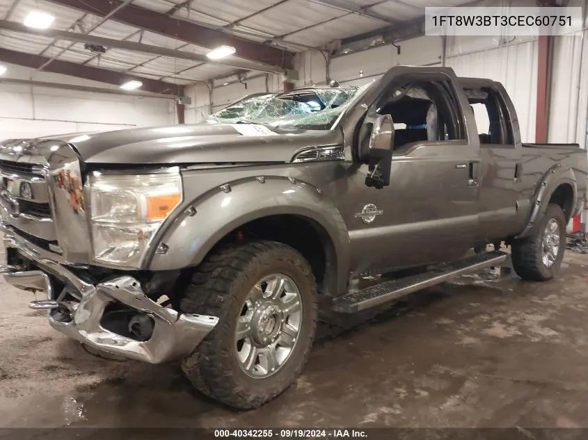 2012 Ford F-350 Lariat VIN: 1FT8W3BT3CEC60751 Lot: 40342255