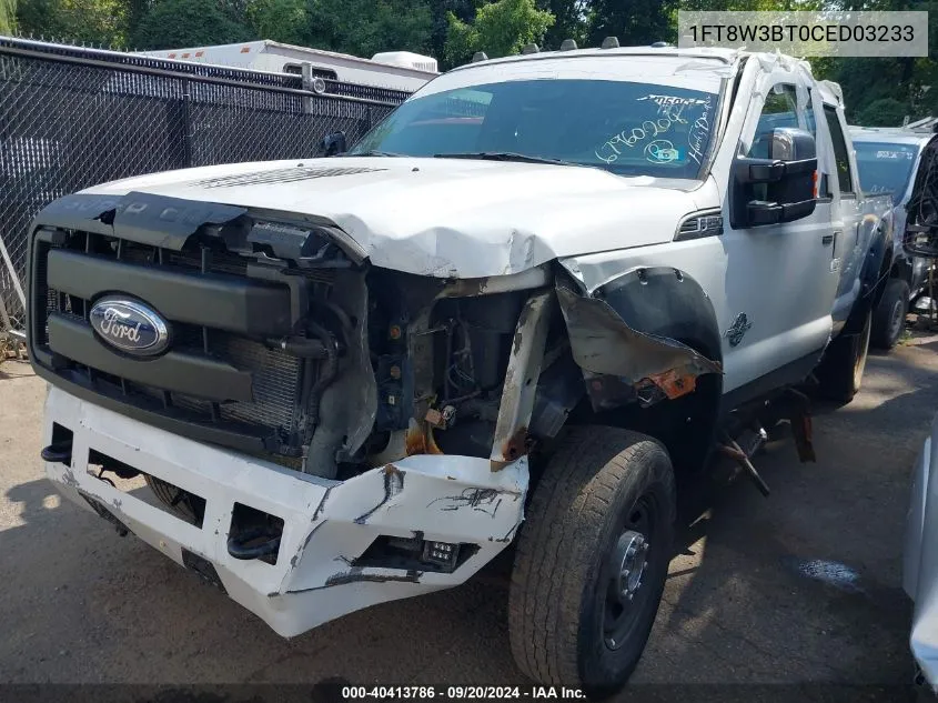 2012 Ford F-350 Lariat VIN: 1FT8W3BT0CED03233 Lot: 40413786