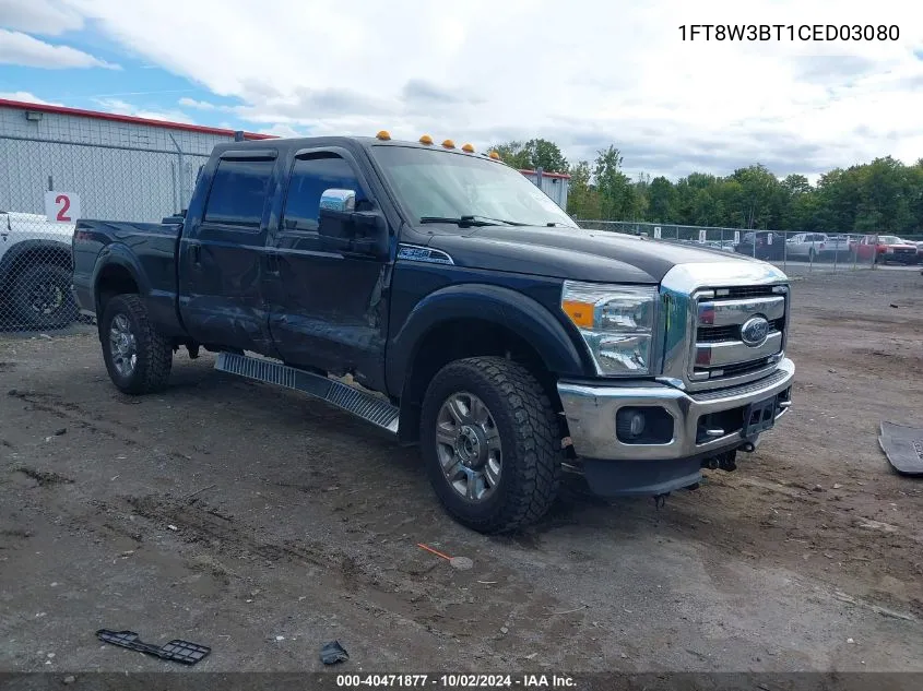 2012 Ford F-350 Lariat VIN: 1FT8W3BT1CED03080 Lot: 40471877