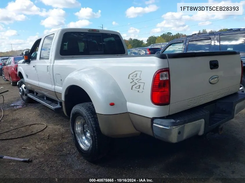 2012 Ford F-350 Lariat VIN: 1FT8W3DT5CEB28393 Lot: 40575865