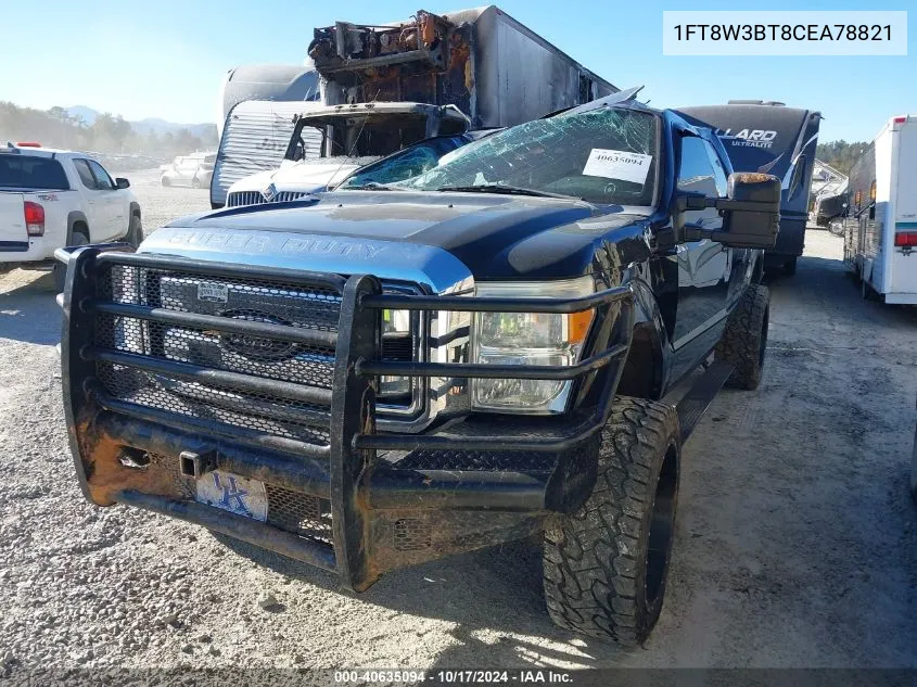 2012 Ford F-350 Lariat VIN: 1FT8W3BT8CEA78821 Lot: 40635094