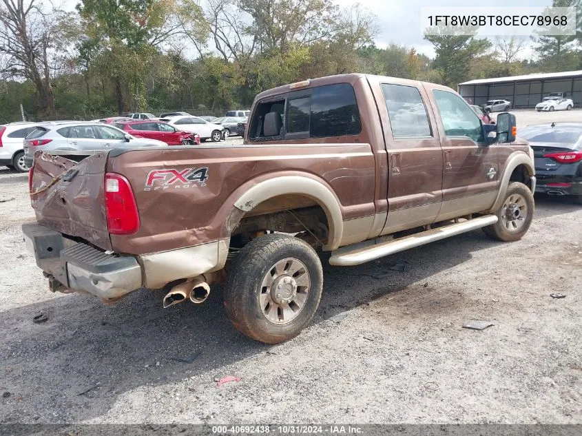 2012 Ford F-350 Lariat VIN: 1FT8W3BT8CEC78968 Lot: 40692438