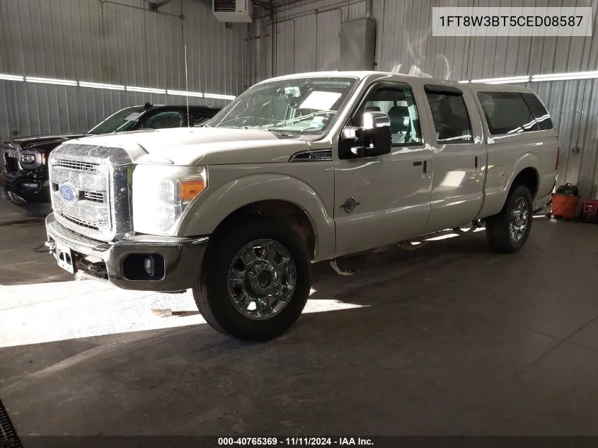 2012 Ford F-350 Lariat VIN: 1FT8W3BT5CED08587 Lot: 40765369