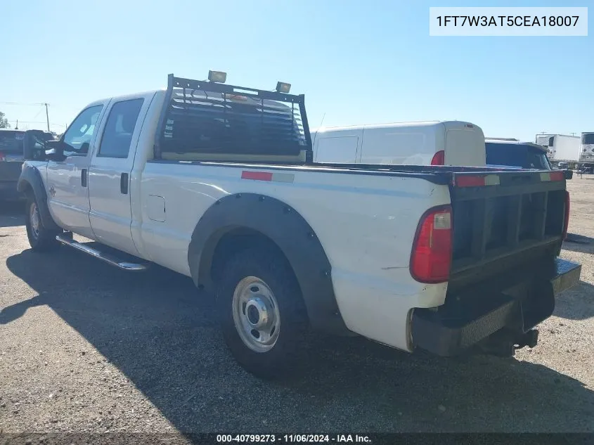 2012 Ford F-350 Xl VIN: 1FT7W3AT5CEA18007 Lot: 40799273