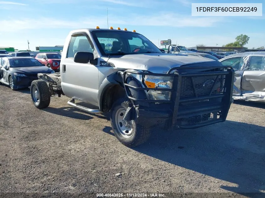 2012 Ford F-350 Chassis Xl VIN: 1FDRF3F60CEB92249 Lot: 40843025