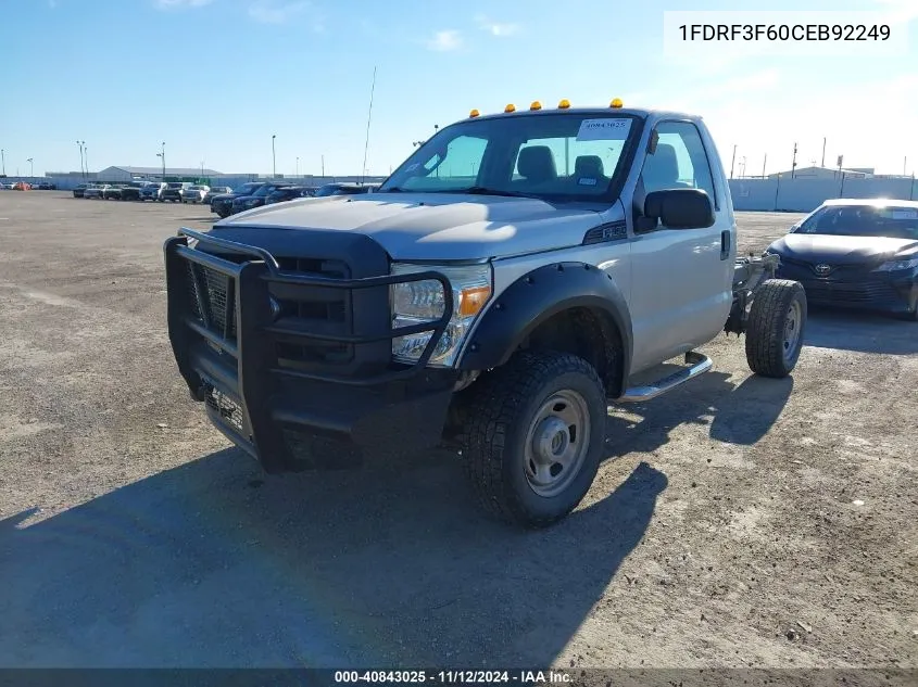 2012 Ford F-350 Chassis Xl VIN: 1FDRF3F60CEB92249 Lot: 40843025