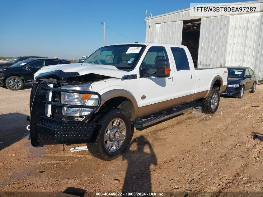 2013 Ford F-350 Lariat VIN: 1FT8W3BT8DEA97287 Lot: 40448822