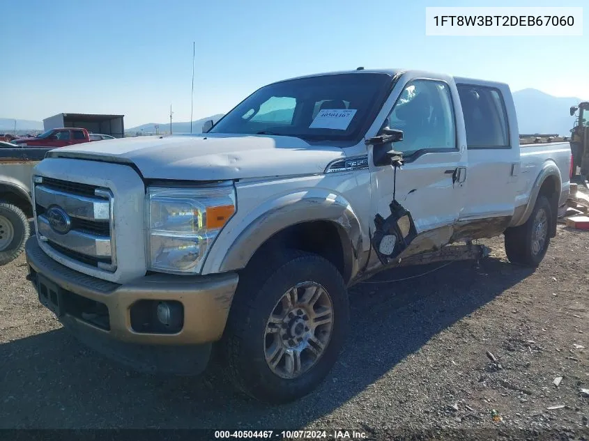 2013 Ford F-350 Lariat VIN: 1FT8W3BT2DEB67060 Lot: 40504467