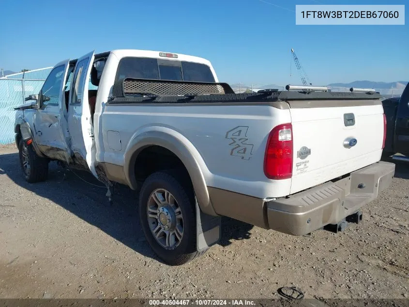 2013 Ford F-350 Lariat VIN: 1FT8W3BT2DEB67060 Lot: 40504467