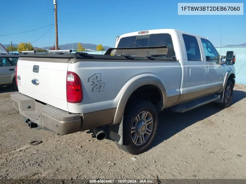 2013 Ford F-350 Lariat VIN: 1FT8W3BT2DEB67060 Lot: 40504467