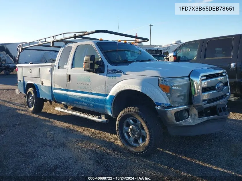 2013 Ford F-350 Xlt VIN: 1FD7X3B65DEB78651 Lot: 40688722